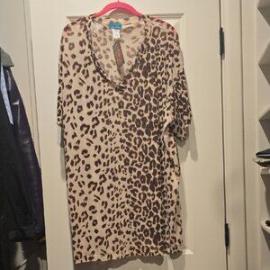 Leopard Print V-Neck Women's Top